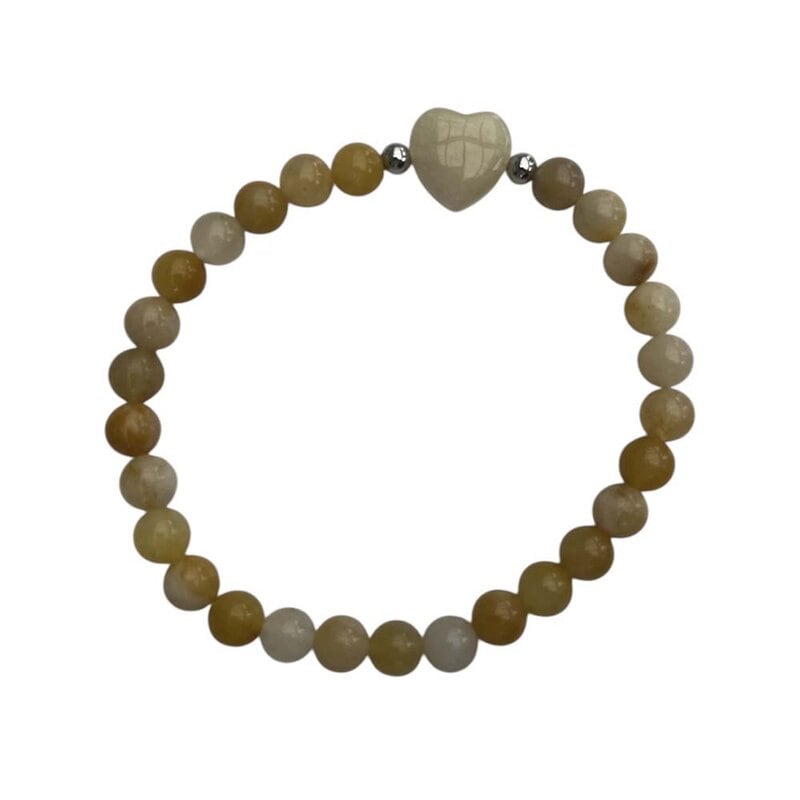 Armband Gul Jade 6mm