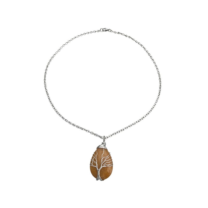 Halsband Livets Träd Gul Jade