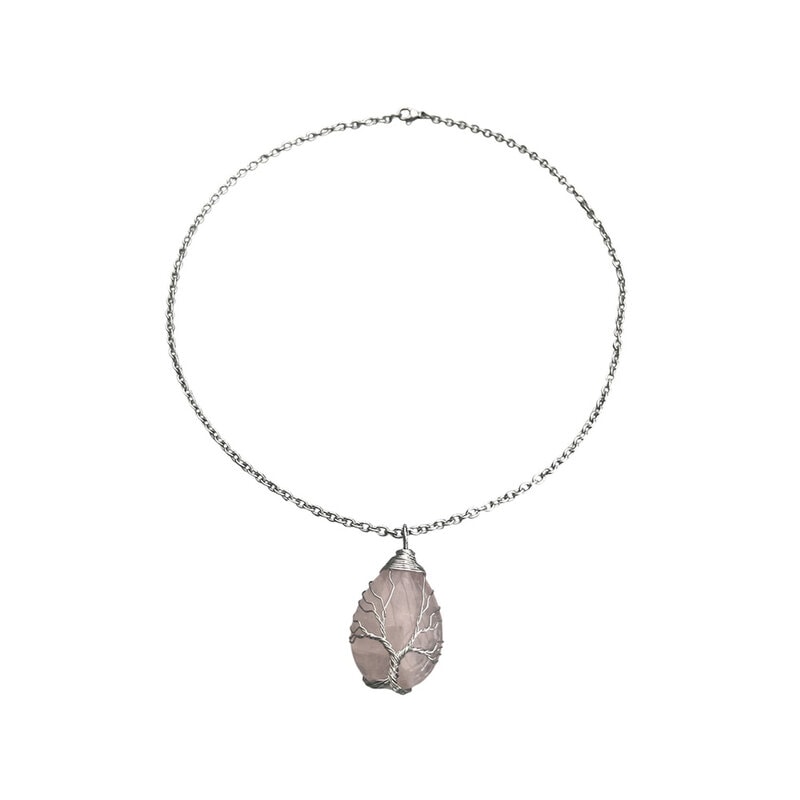 Halsband Livets Träd Rosenkvarts