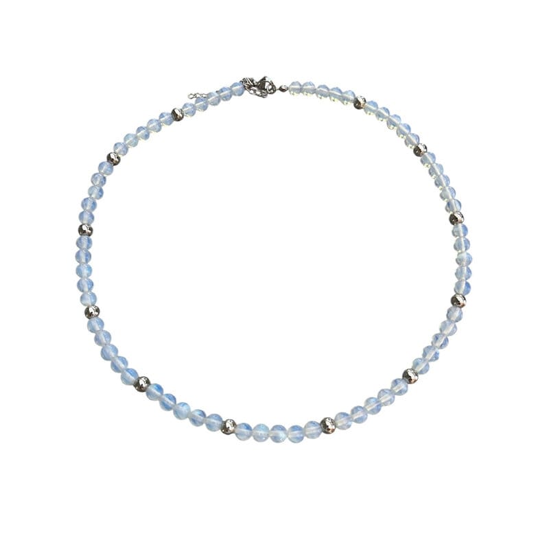 Halsband Blå Opal 6mm