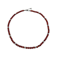 Halsband Röd Onyx 6mm