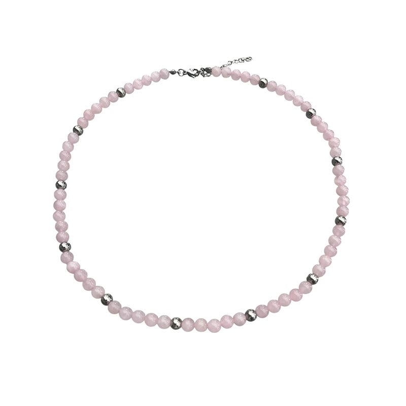 Halsband Rosenkvarts 6mm