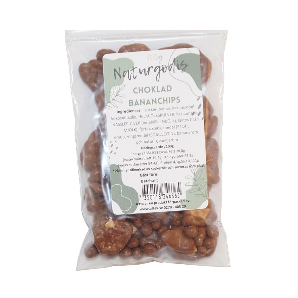 Choklad Bananchips 100g