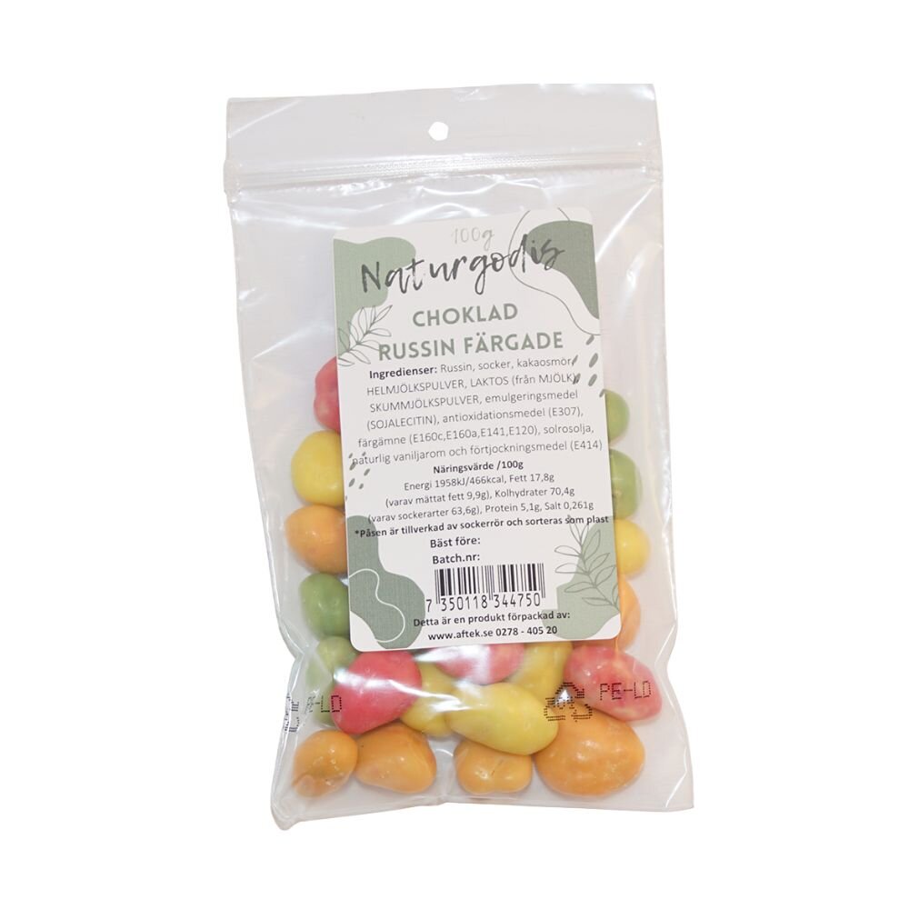 Choklad Russin Färgade 100g