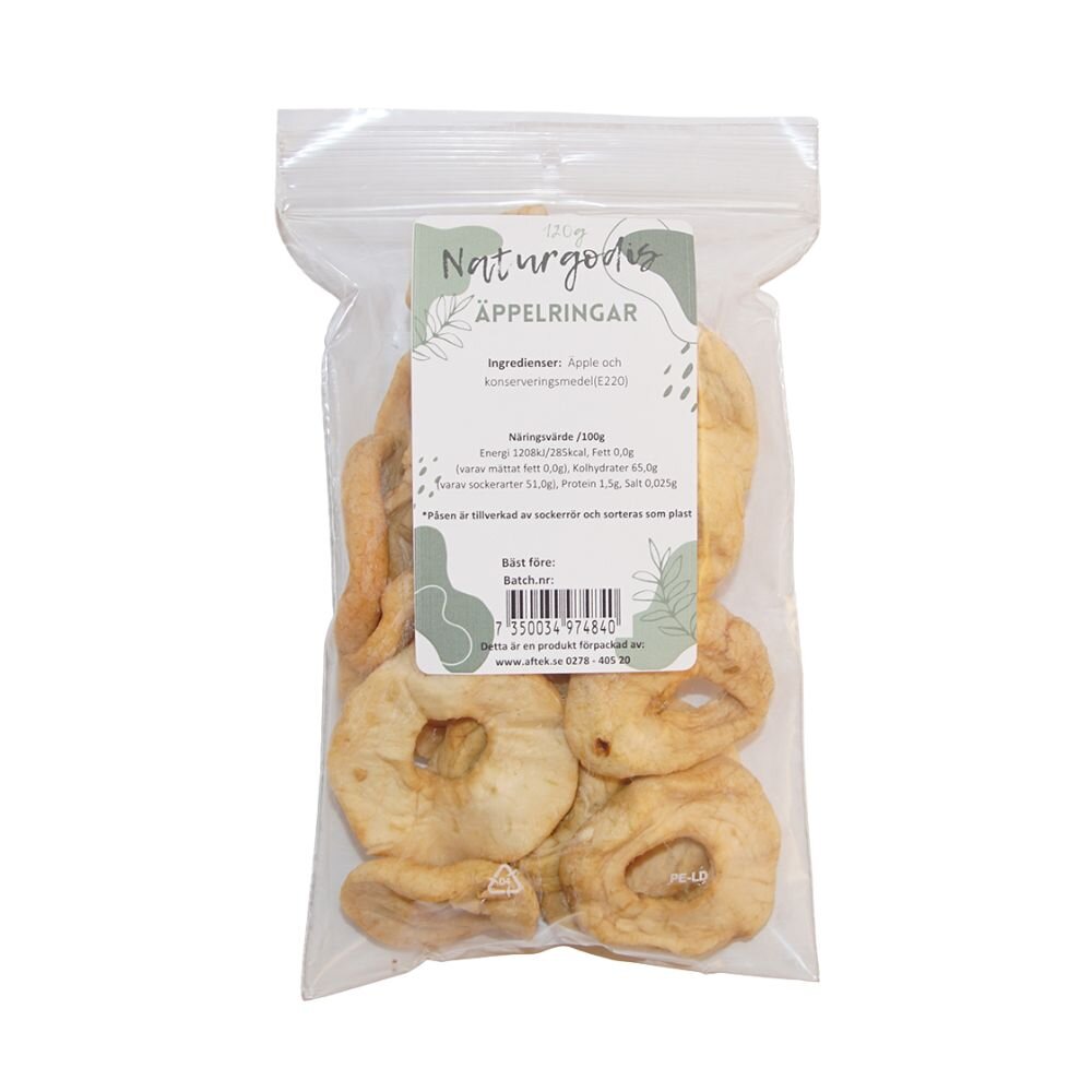 Äppelringar Sockerfria 120g