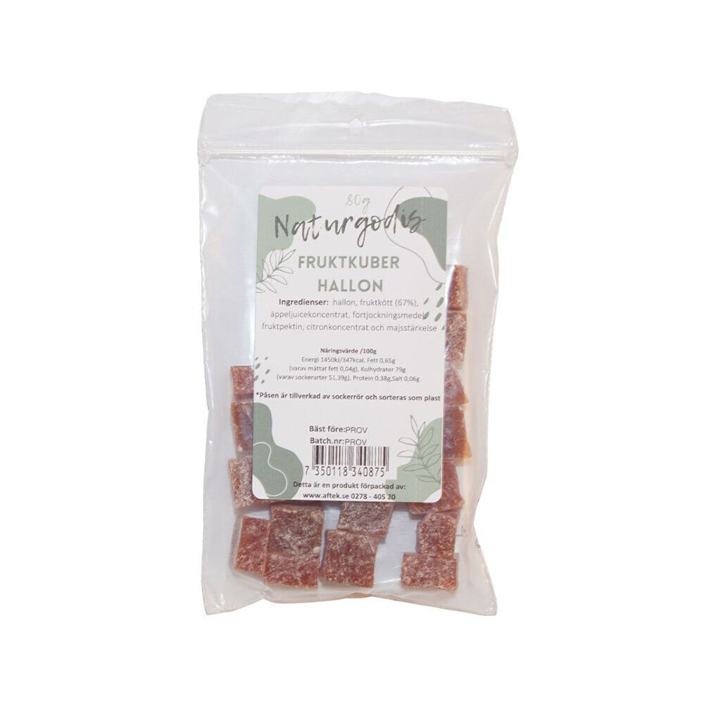 Fruktkuber Hallonsmak 80g