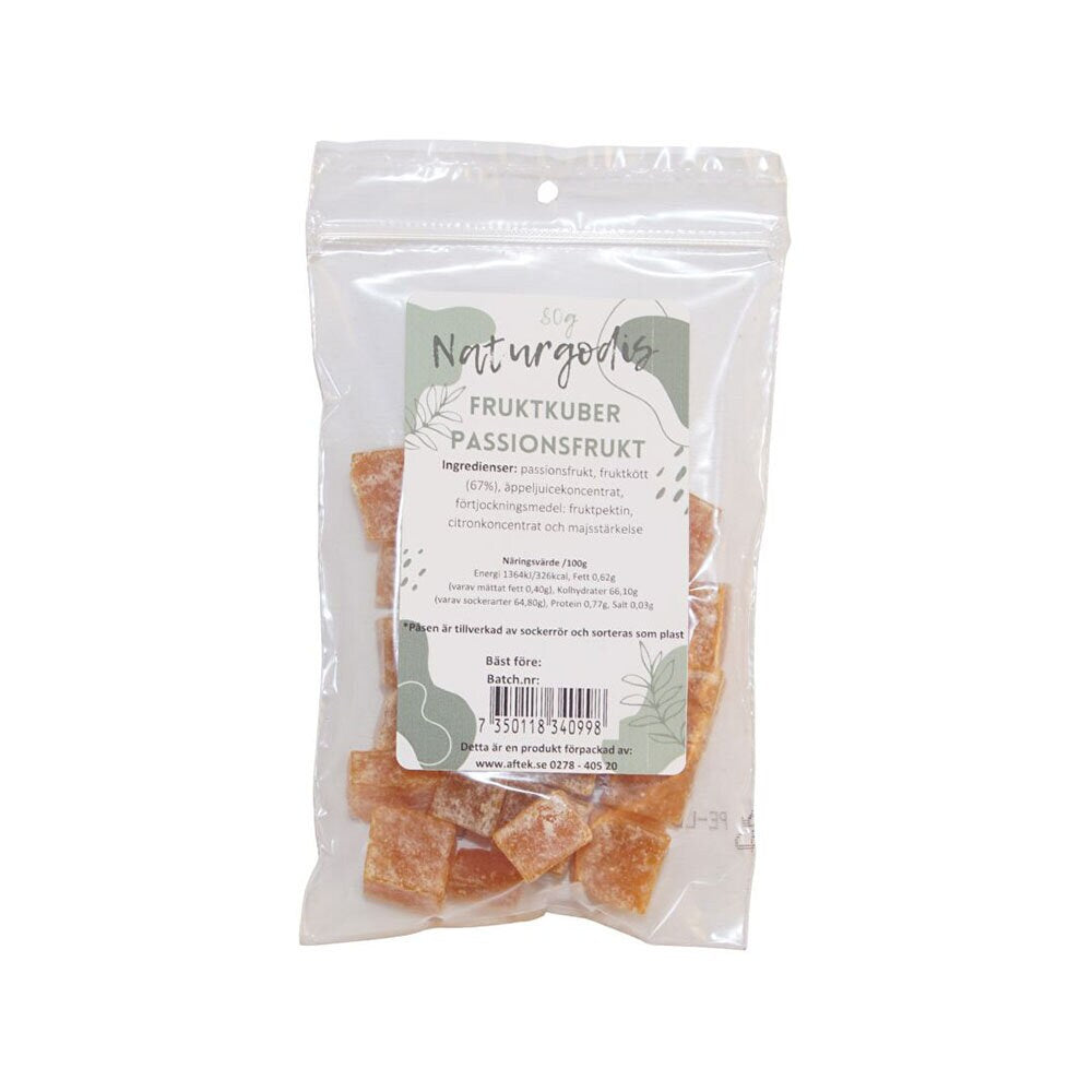 Fruktkuber Passionsfruktsmak 80g